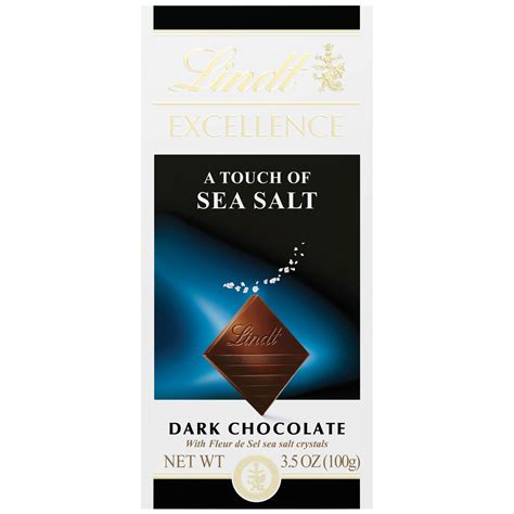 lindt excellence  touch  sea salt dark chocolate bar shop candy