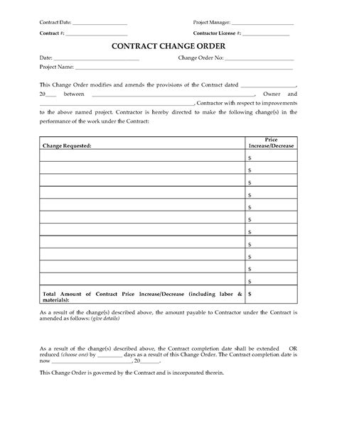work order contract template