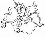 Pony Luna Coloring Princess Little Pages Celestia Mlp Printable Drawing Baby Outline Print Color Dibujos Getcolorings Pretty Getdrawings Para Colorear sketch template