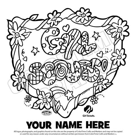 coloring page girl scout printables pinterest girls
