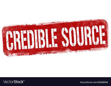 credible source sign  stamp royalty  vector image