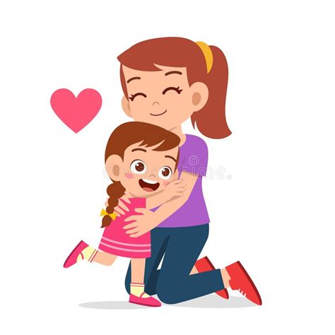 mom girl hugging stock illustrations 1 656 mom girl