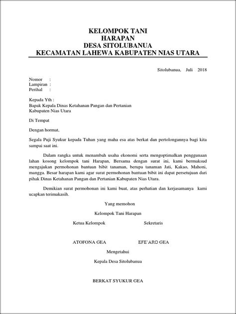 contoh format surat permohonan pohon  dinas lingkungan hidup surat