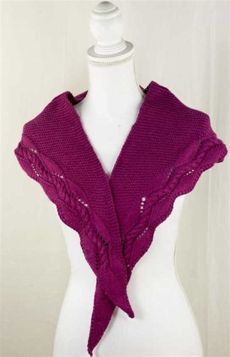 hampton shawlette  knitting pattern knitting bee