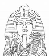 Egyptian Coloring Tut Drawing Sarcophagus King Tutankhamun Mummy Pages Egypt Pharaoh Coffin Drawings Color Kids Getdrawings Tutankhamen Statue Gold Mummies sketch template