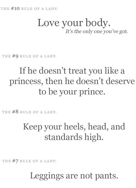 Ten Rules For A Lady Stylefrizz