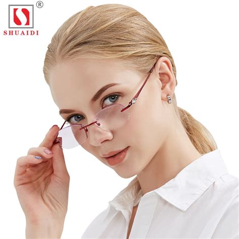Fashionable Reading Glasses Women Purple Resin Lenses Eyewear Ladies