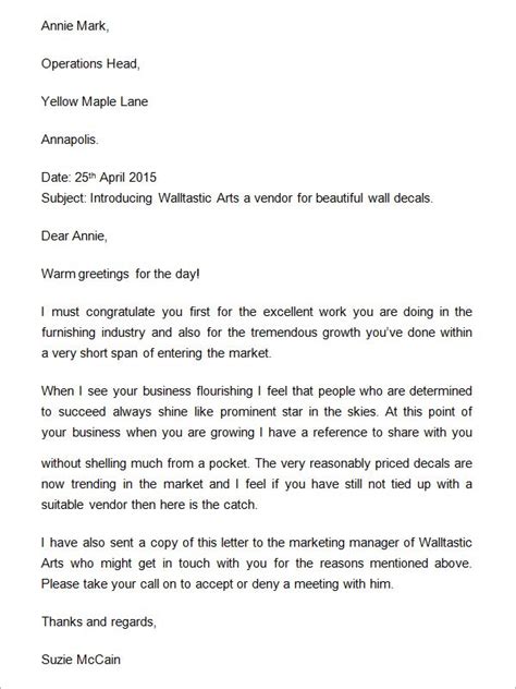 business introduction letters introduction letter business letter