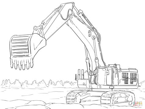 caterpillar excavator coloring page  printable coloring pages