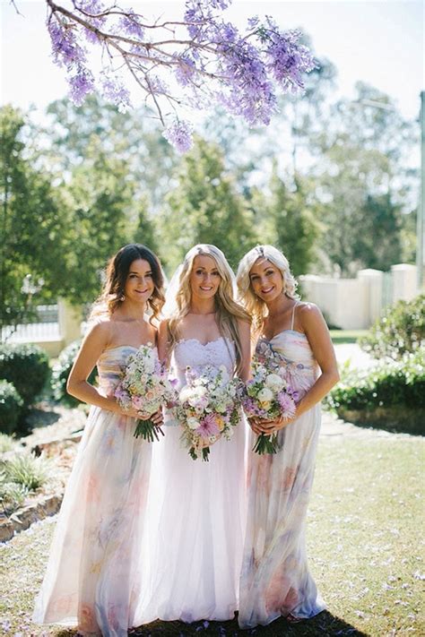 floral bridesmaid dresses   latest trend  wedding party attire
