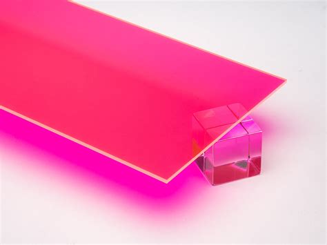 pink fluorescent acrylic plexiglass sheet canal plastics center