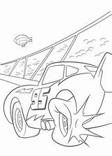 Coloring Cars Mcqueen Disney Lightning Pages sketch template