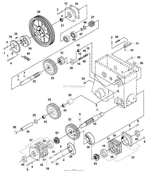 bunton bobcat ryan   heavy duty sod cutter parts diagram  gear case continued