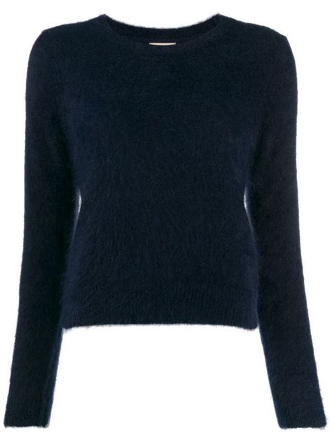 blue turtleneck cable knit long sleeve sweater top
