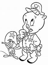Coloring Pig Pages Porky Looney Tunes Police Cartoon Sheets Drawing Regional Clipart Printable Cartoons Disney Books Characters Petunia Visit Color sketch template