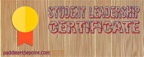 outstanding student leadership certificate template