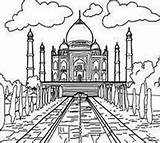 Coloring India Pages Landmark Colouring Kids Mahal Taj Landmarks National Print Culture Tourist Visit Attractions Children Sheets Ancient sketch template