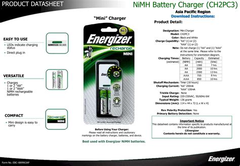 nimh battery charger chpc energizer technical information manualzz