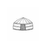 Drawing Yurt Nomads Sketch Draw Vector Hand Royalty sketch template