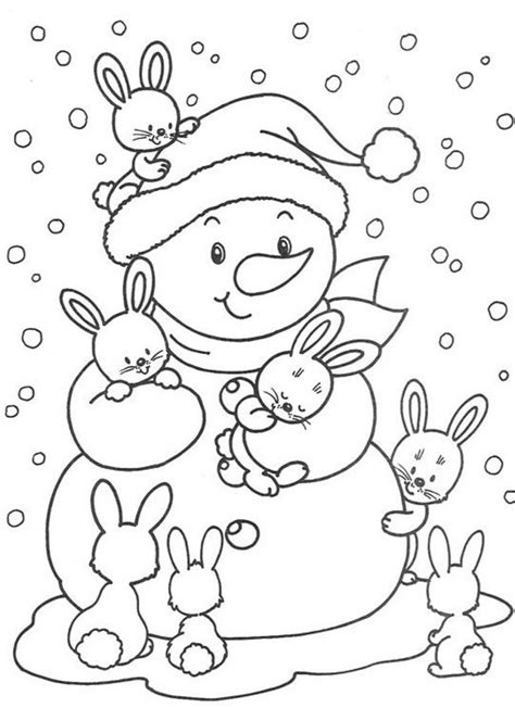 pre  coloring pages winter book  kids