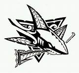 Jose San Sharks Shark Tribal Sj Drawing Tattoo Logo Hockey Coloring Logos Designs Animal Tattoos Pages Orly Custom Clip Choose sketch template