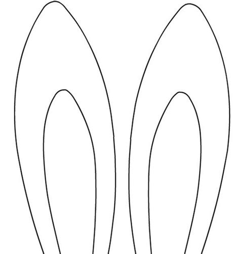 bunny ear pattern printable bunny ears template coloring page