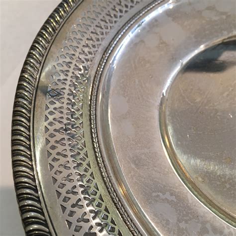 antique sterling silver tray  fisher  ozt diameter  ebay