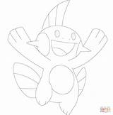 Pokemon Coloring Swampert Pages Marshtomp Supercoloring Drawing sketch template