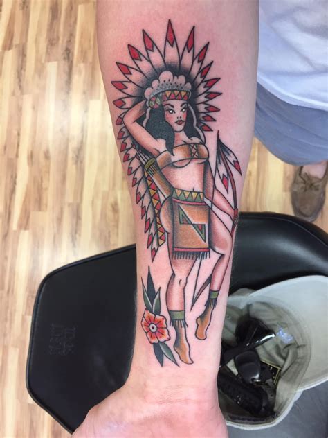 Traditional Native American Girl Pinup By Luke Worley Good Graces