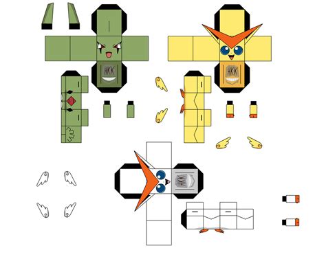 pokemon pack paper toy  printable papercraft templates