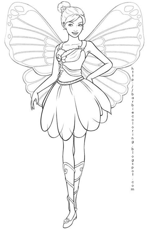 coloring pictures  barbie   fairy mariposa