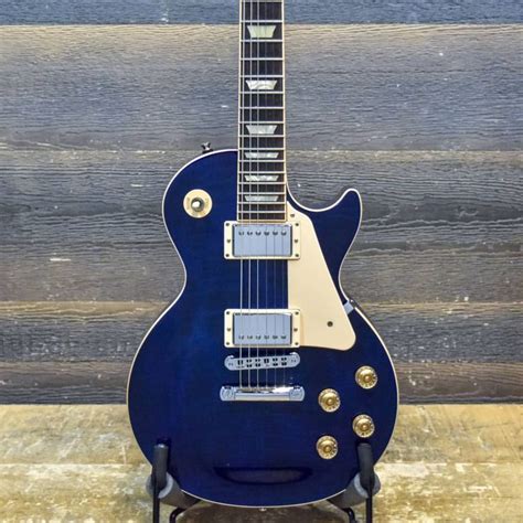 gibson les paul traditional  top chicago blue electric guitar wcase reverb blue
