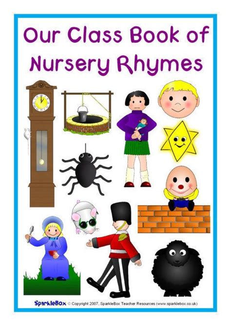nursery rhyme book sb sparklebox nursery rhymes songs