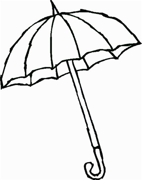 umbrella coloring sheet clipart