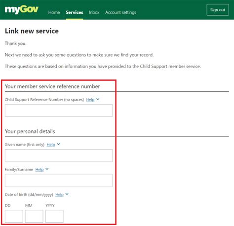 Mygov Help Link A Service If You Dont Have An Online Account