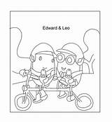 Edward Leo Riding Coloring Bicycle Pdf Open Print  sketch template