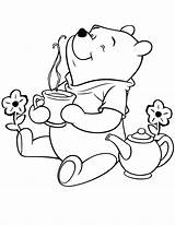 Coloring Bear Pages Pooh Winnie Cute Tea Having Colouring Kids Printable Color Sheets Honey Print Adults Poo Disney Rocks Hmcoloringpages sketch template