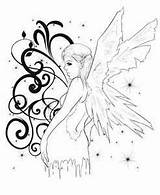 Coloring Pages Tattoo Fairy Choose Board Gothic sketch template