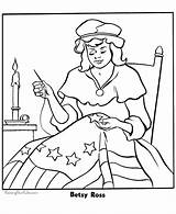 Betsy Ross Flagge Amerikanische Ausmalbilder Effortfulg sketch template