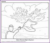 Elisha Elijah Christianity Prophet Departure Witnesses Biblewise Korner sketch template