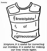Breastplate Righteousness Bible Coloring Kids God Armor Pages Verse Verses Sandwichink Summer Grandkids Memories School Fun Lesson Breakaway Vbs Tuesday sketch template