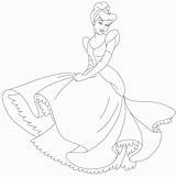 Coloring Disney Pages Princess Cinderella Library Clipart Line sketch template