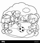 Jugando Futbol Fútbol Depositphotos St4 sketch template