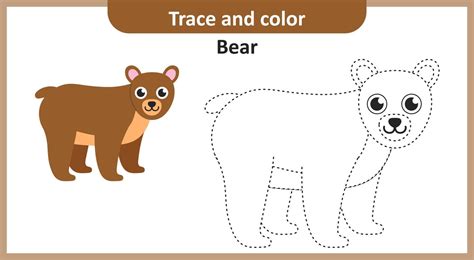 trace  color bear  vector art  vecteezy