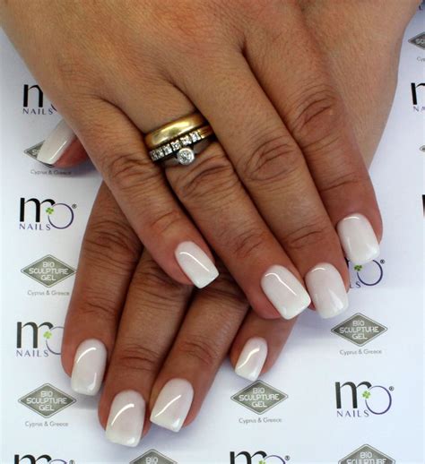 mo nails  white dove nails gel nails bio sculpture gel