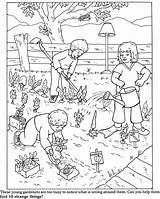 Garden Coloring Wrong Vegetable Pages Drawing Simple Children Printable Gardening Draw Sketch Preschool Vegetables Beautiful Farm School Color Dover Getdrawings sketch template