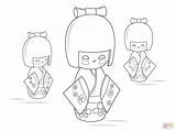 Kokeshi Coloring Doll Pages Dolls Printable China Drawing Kachina Getdrawings Color Print Kids Paper Book sketch template