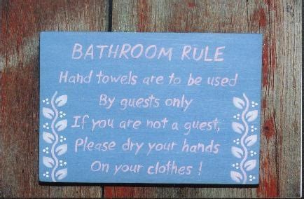 bathroom towel rules bathroom rules dry hands bathroom towels