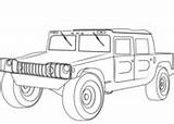 Hummer Humvee sketch template