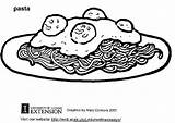 Pasta Coloring Pages sketch template